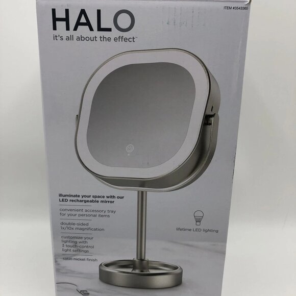 Conair Other - Conair Halo LED Rechargeable Double-Sided Vanity Mirror 10x Magnification  Light